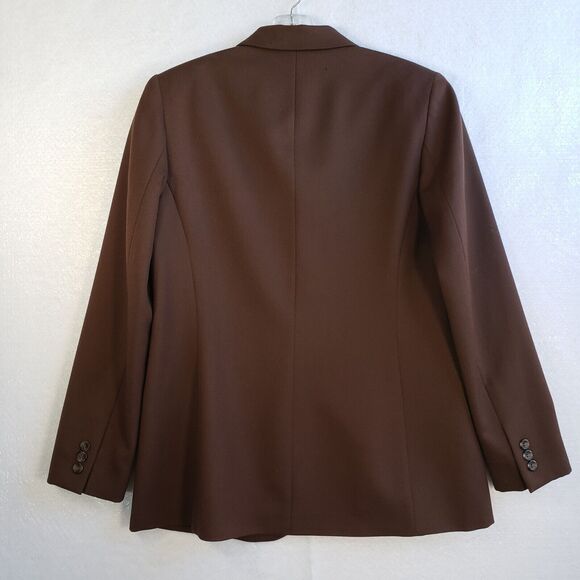 Pendleton Blazer Jacket Womens Size 4 100% Virgin Wool Brown Vintage USA Fabric - Picture 3 of 11